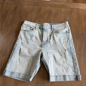 Denizen from Levi's Light Blue Distressed Denim Shorts